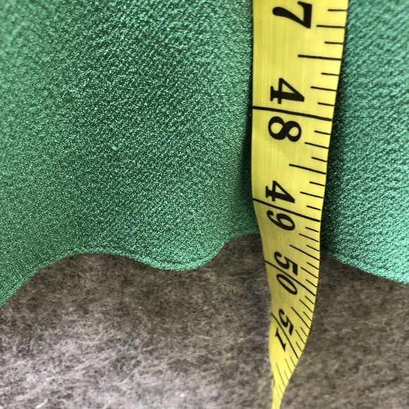 TIBI Savanna Crepe Ruffle Neck Midi Dress Green Womens Size 4 Long Sleeve - Picture 12 of 12